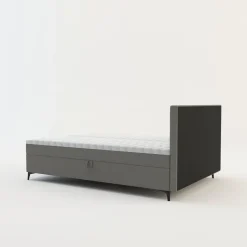 Łóżko kontynentalne jasnoszare MARY 140x200 cm