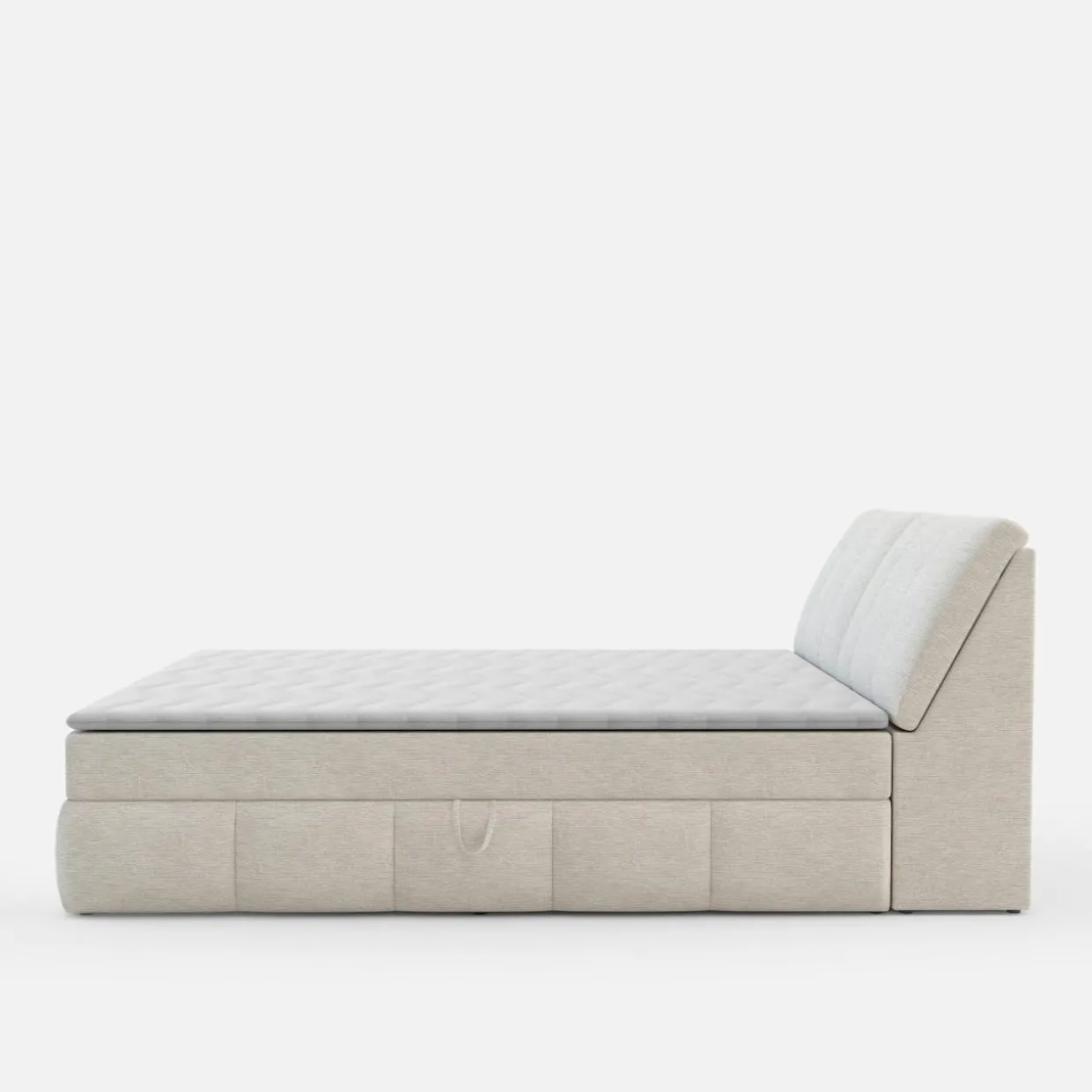 Łóżko kontynentalne kremowe LORENZO HR 160x200 cm