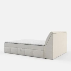 Łóżko kontynentalne kremowe LORENZO HR 160x200 cm