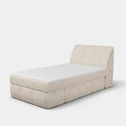 Łóżko kontynentalne kremowe LORENZO HR 120x200 cm