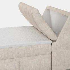 Łóżko kontynentalne kremowe LORENZO HR 120x200 cm