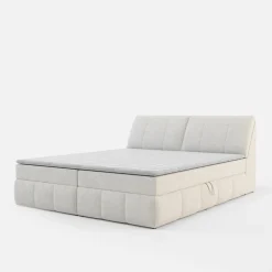 Łóżko kontynentalne kremowe LORENZO HR 180x200 cm