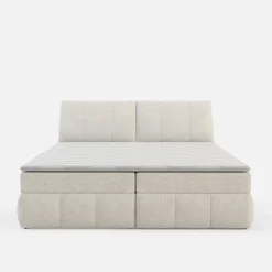 Łóżko kontynentalne kremowe LORENZO HR 180x200 cm