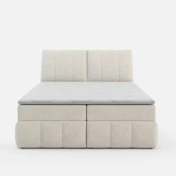 Łóżko kontynentalne kremowe LORENZO HR 140x200 cm