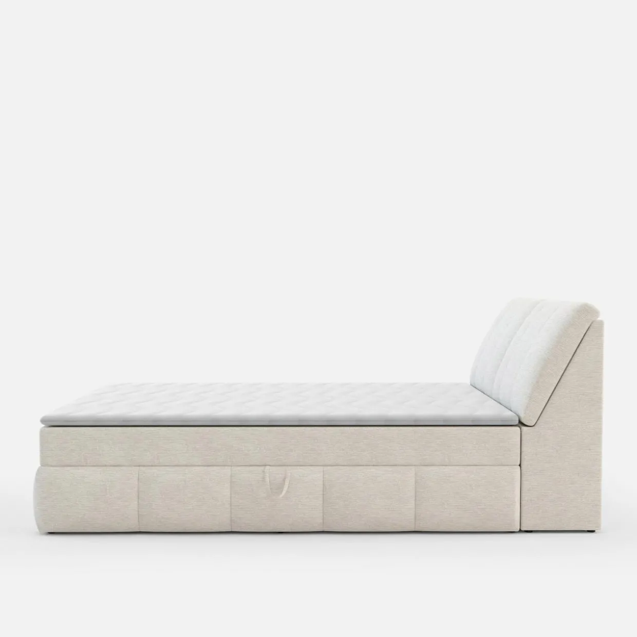 Łóżko kontynentalne kremowe LORENZO HR 140x200 cm