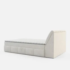 Łóżko kontynentalne kremowe LORENZO HR 140x200 cm