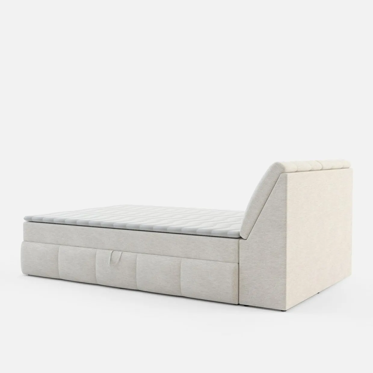 Łóżko kontynentalne kremowe LORENZO HR 140x200 cm