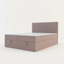 Łóżko kontynentalne różowe LIMAND FUNDAMENTO 160x200 cm