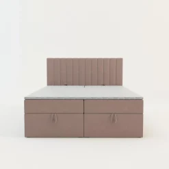 Łóżko kontynentalne różowe LIMAND FUNDAMENTO 160x200 cm