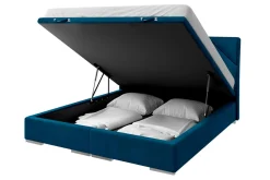 Łóżko kontynentalne szafirowe LEONARDO 160x200 cm