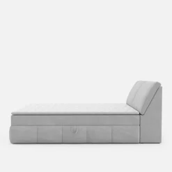 Łóżko kontynentalne szare LORENZO HR 140x200 cm