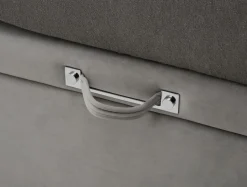 Łóżko kontynentalne z pikowanym wezgłowiem DAPHNE 160x200 cm