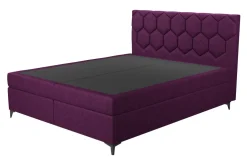 Łóżko kontynentalne z pojemnikiem MEGAN PU 140x200 cm