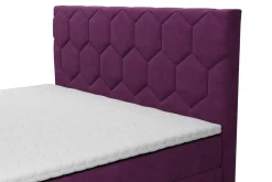 Łóżko kontynentalne z pojemnikiem MEGAN PU 140x200 cm