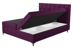 Łóżko kontynentalne z pojemnikiem MEGAN PU 140x200 cm