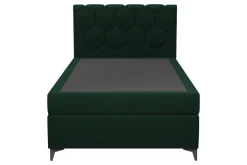 Łóżko kontynentalne z pojemnikiem zielone MEGAN PU 120x200 cm