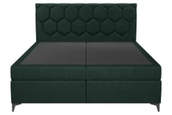 Łóżko kontynentalne z pojemnikiem zielone MEGAN PU 180x200 cm
