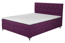 Łóżko kontynentalne z pojemnikiem MEGAN PU 180x200 cm