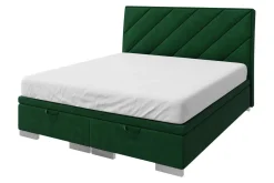 Łóżko kontynentalne zielone LEONARDO 140x200 cm