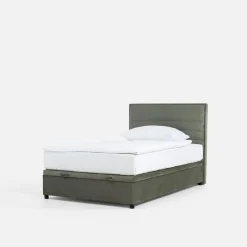Łóżko kontynentalne zielone LAURITA 120x200