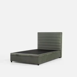 Łóżko kontynentalne zielone LAURITA 120x200