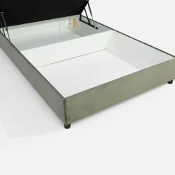 Łóżko kontynentalne zielone LAURITA 120x200