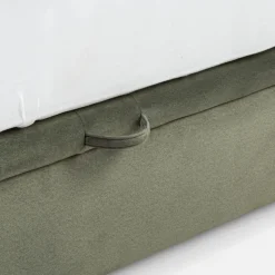 Łóżko kontynentalne zielone LAURITA 120x200