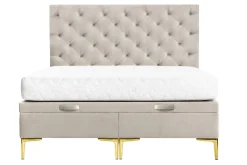 Łóżko kremowe DONNA LUX 140 cm