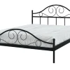 Łóżko metalowe ze stelażem czarne ANTIC 160x200 cm