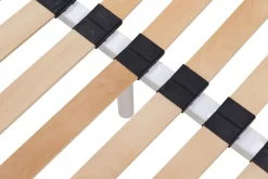 Łóżko metalowe ze stelażem czarne TADEUSZ 160x200 cm