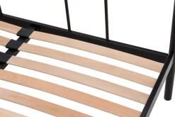 Łóżko metalowe ze stelażem czarne KLIWIA 160x200 cm