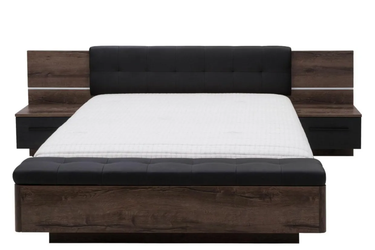 Łóżko RECOVER z szafkami i ławą RCVL161B