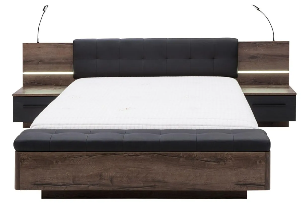 Łóżko RECOVER z szafkami i ławą RCVL161B