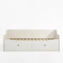 Łóżko rozsuwane białe LARS 160x200 cm