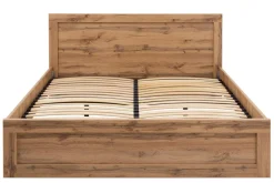 Łóżko rustykalne ze stelażem MORTIZ 140x200 cm