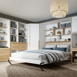 Łóżko składane z regałem S-ROOM 120x200 cm