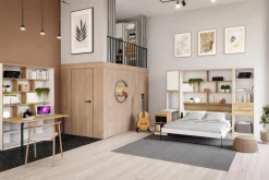 Łóżko składane z regałem S-ROOM 120x200 cm