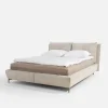 Łóżko tapicerowane beżowe AURA 180x200 cm