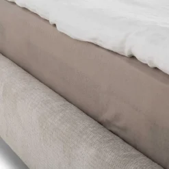 Łóżko tapicerowane beżowe AURA 180x200 cm
