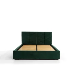 Łóżko tapicerowane ciemnozielone VIVIANE CORTO 180x200 cm
