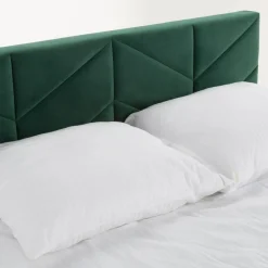 Łóżko tapicerowane ciemnozielone VIVIANE CORTO 180x200 cm
