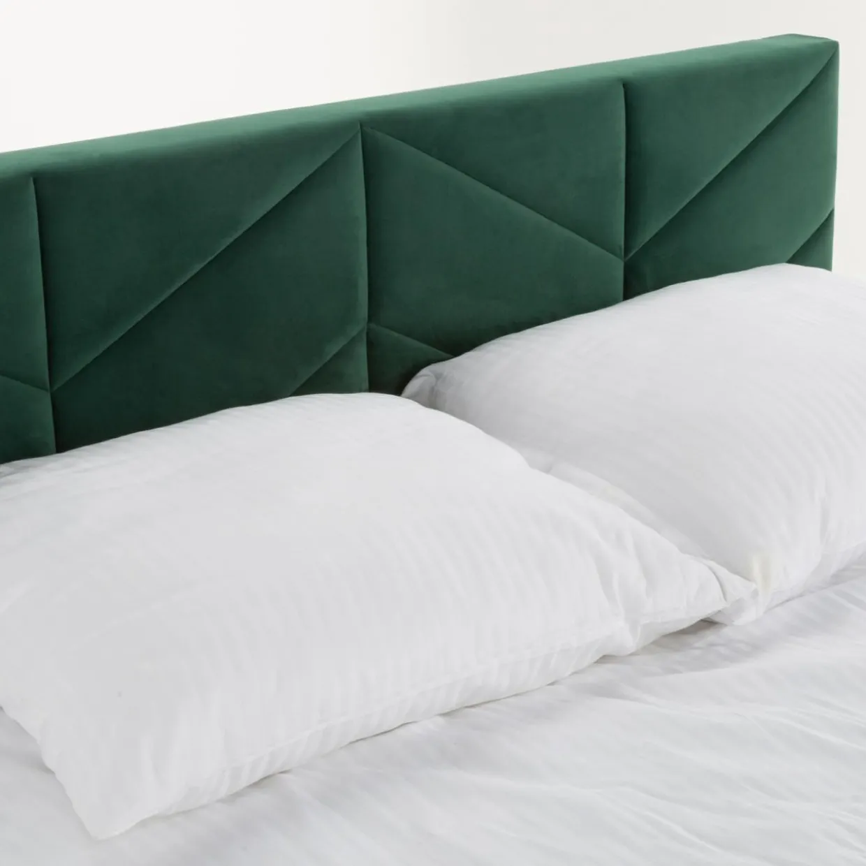 Łóżko tapicerowane ciemnozielone VIVIANE CORTO 180x200 cm