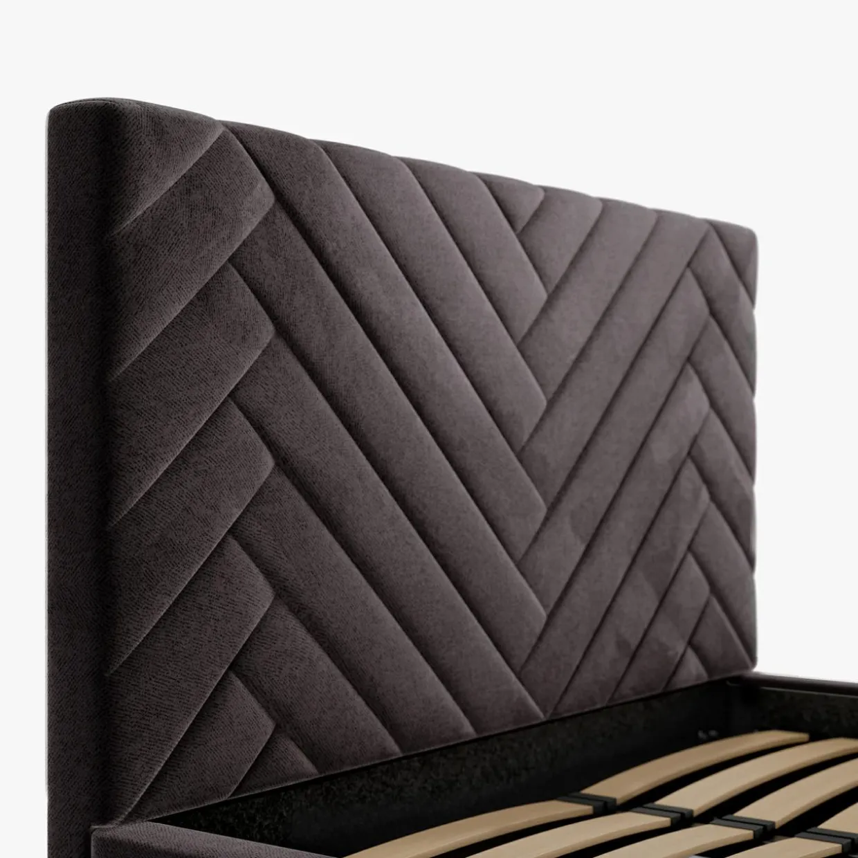 Łóżko tapicerowane czarne DOMENICA ALTO 160x200 cm