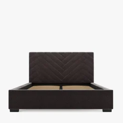 Łóżko tapicerowane czarne DOMENICA CORTO 160x200 cm