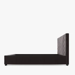 Łóżko tapicerowane czarne DOMENICA CORTO 180x200 cm