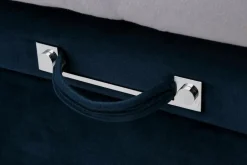 Łóżko tapicerowane FABRIZZIO FULL KP30 160, granatowe