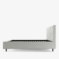 Łóżko tapicerowane jasnobeżowe ARIA ALTO 160x200cm