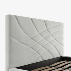 Łóżko tapicerowane jasnobeżowe ARIA ALTO 160x200cm