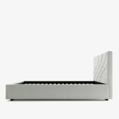 Łóżko tapicerowane jasnobeżowe ARIA CORTO 140x200cm