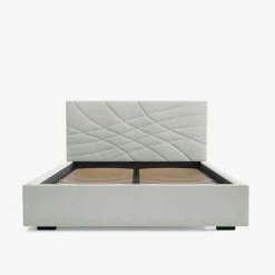 Łóżko tapicerowane jasnobeżowe ARIA CORTO 160x200 cm